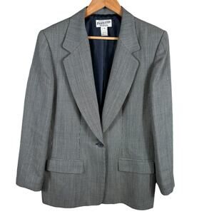 Pendleton Women Size 14 Blazer 100% Wool Career Business Casual Lined Coat